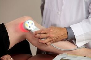 Laser therapy procedure for osteoarthritis of the joints. 