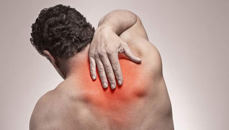 back pain in the shoulder blade area